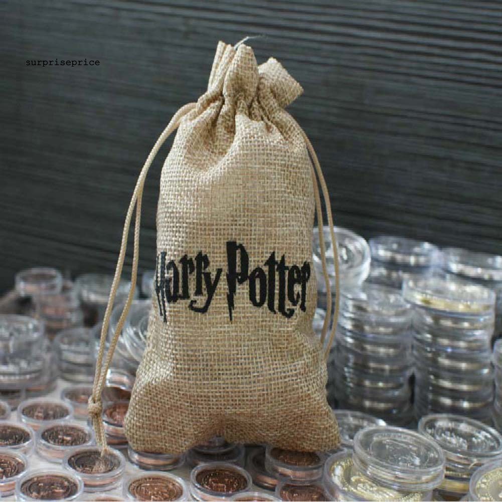 Túi Dây Rút Đựng Tiền Xu Họa Tiết Harry Potter Độc Đáo