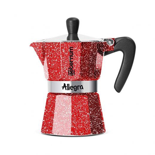 ẤM NẤU CÀ PHÊ BIALETTI MOKA POT MAKER ALLEGRA ALUMINIUM RED 3 CUPS