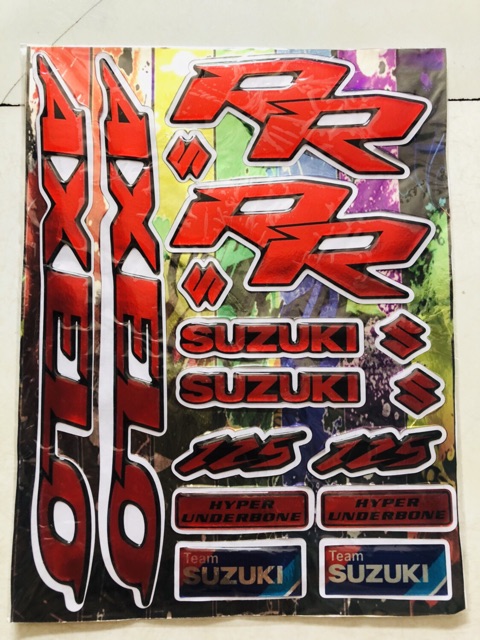 Tem logo Axelo suzuki nổi crom nguyên bộ