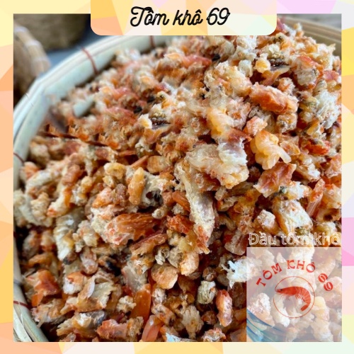 Đầu tôm khô Cà Mau siêu sạch nấu canh ngọt nước, Ép chân không gói 500g - Tôm khô 69.