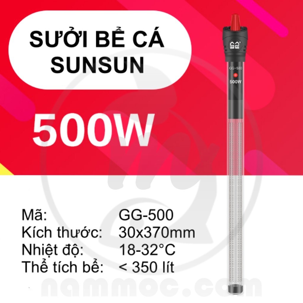 Máy Sưởi Bể Cá Cảnh SUNSUN GG-100W | 200W | 300W | 500W ☘ Máy Sưởi Ấm Bể Cá Cảnh, Thuỷ Sinh