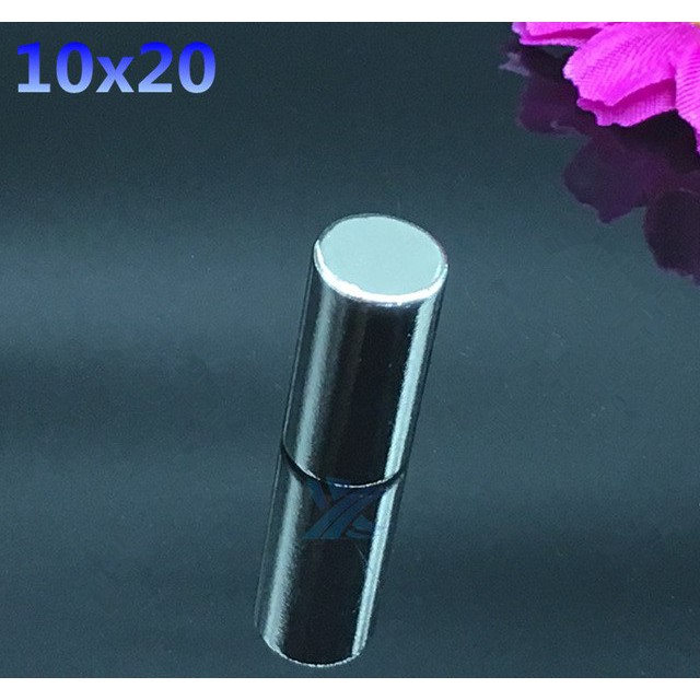 5 viên nam châm viên trắng 10x20mm - Round magnet 10x20mm, loại nam châm đất hiếm lực hút mạnh