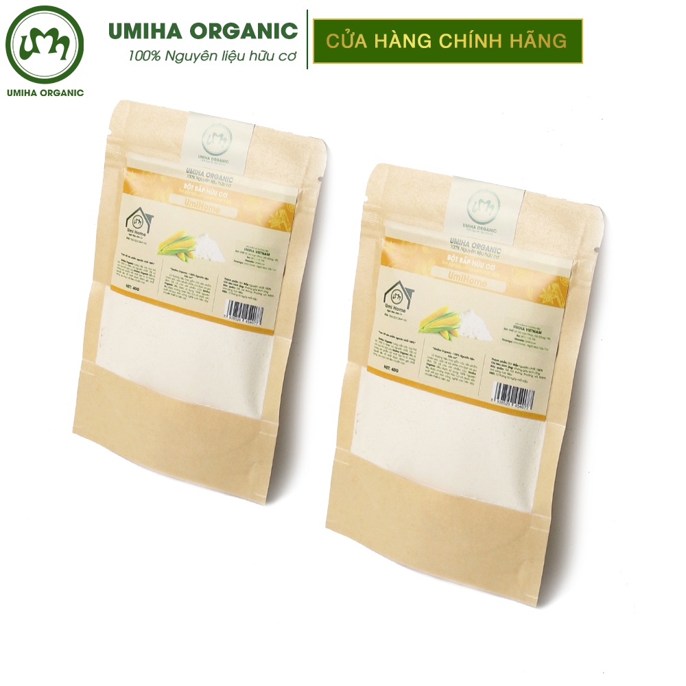 Bột Bắp Đắp Mặt Nạ Hữu Cơ Umiha Nguyên Chất | Cornstarch 100% Organic 135g