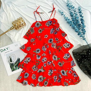 [FLASH SALE] Đầm maxi hai dây hoa cho bé gái size 15-29kg chất voan mềm mát