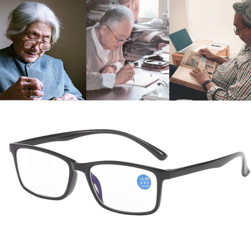 (Hàng Mới Về) Kính Đọc Sách Tr90 200 Độ + 2.0 Chống Tia Sáng Xanh Unisex