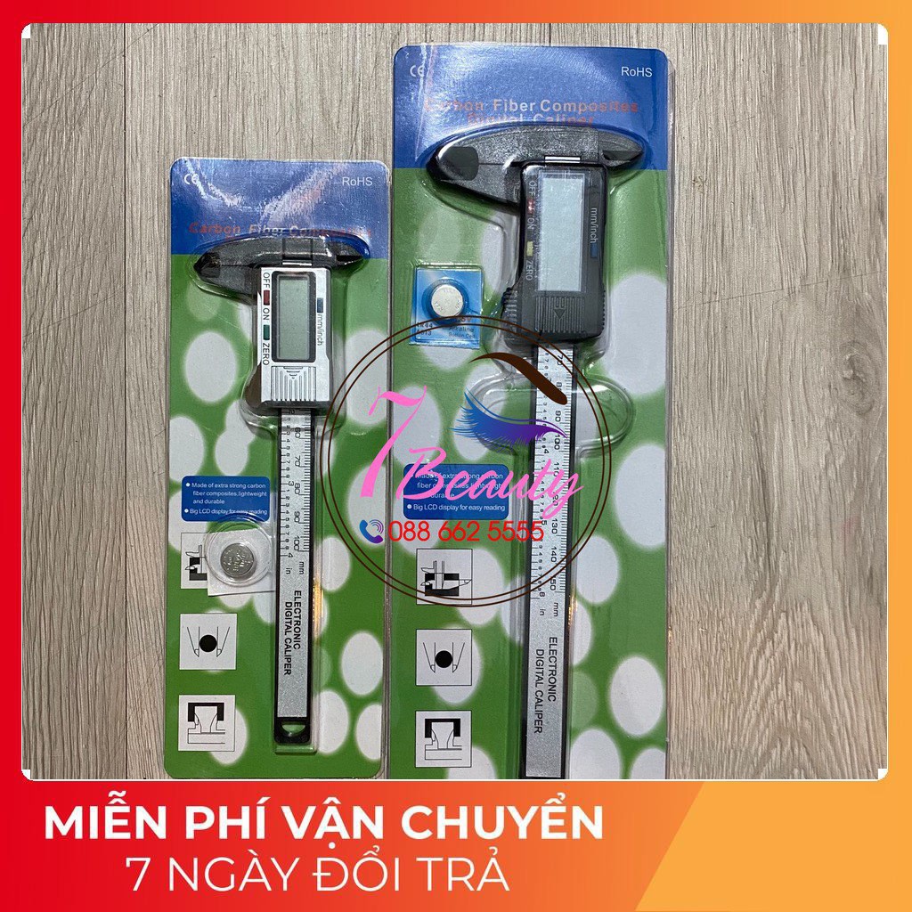 THƯỚC KẸP ĐIỆN TỬ - Giúp thợ phun xăm đo lông mày chính xác-dụng cụ phun xăm