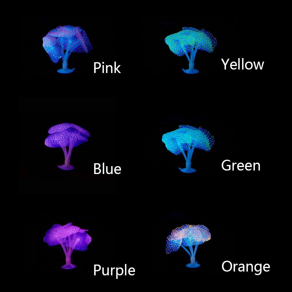 San Hô Silicone Màu Huỳnh Quang Dùng Trang Trí Bể Cá