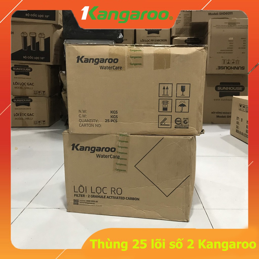 Thùng 25 Lõi Lọc Nước Số 2 Kangaroo Chính Hãng