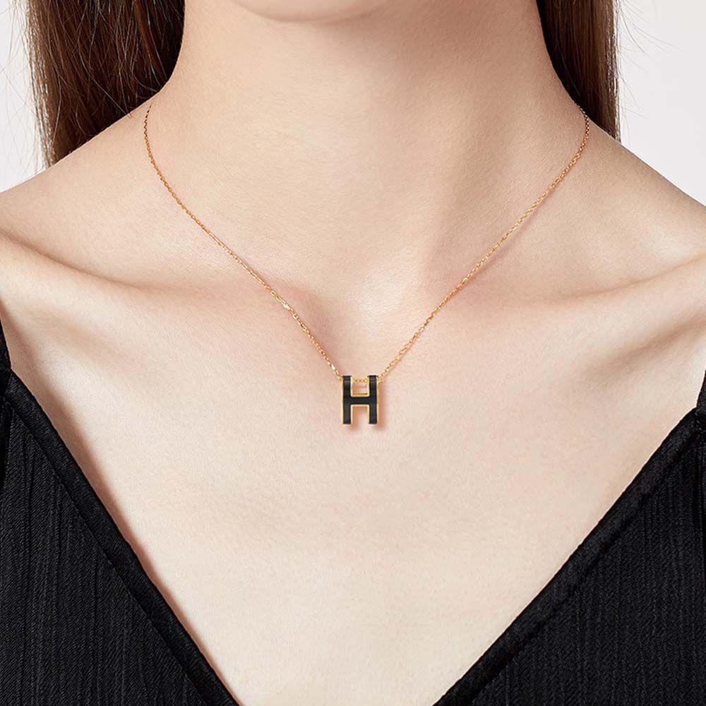 RALPH Vòng Cổ Choker Mặt Chữ H Phong Cách Hàn Quốc Thanh Lịch Dành Cho Nữ