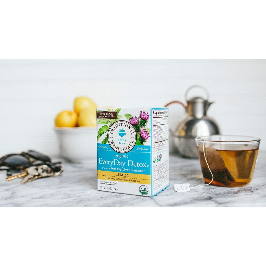 Trà thải độc hữu cơ Traditional Medicinals hộp 16 túi lọc