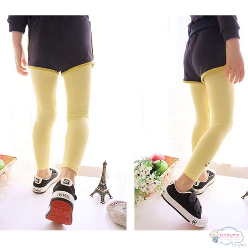 Quần Legging Cotton Màu Trơn Thêu Hình Chim Thời Trang Hàn Quốc Cho Bé Gái