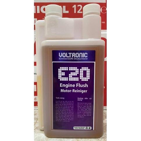 Phụ gia súc động cơ làm sạch bên trong máy VOLTRONIC E20 ENGINE FLUSH 1L