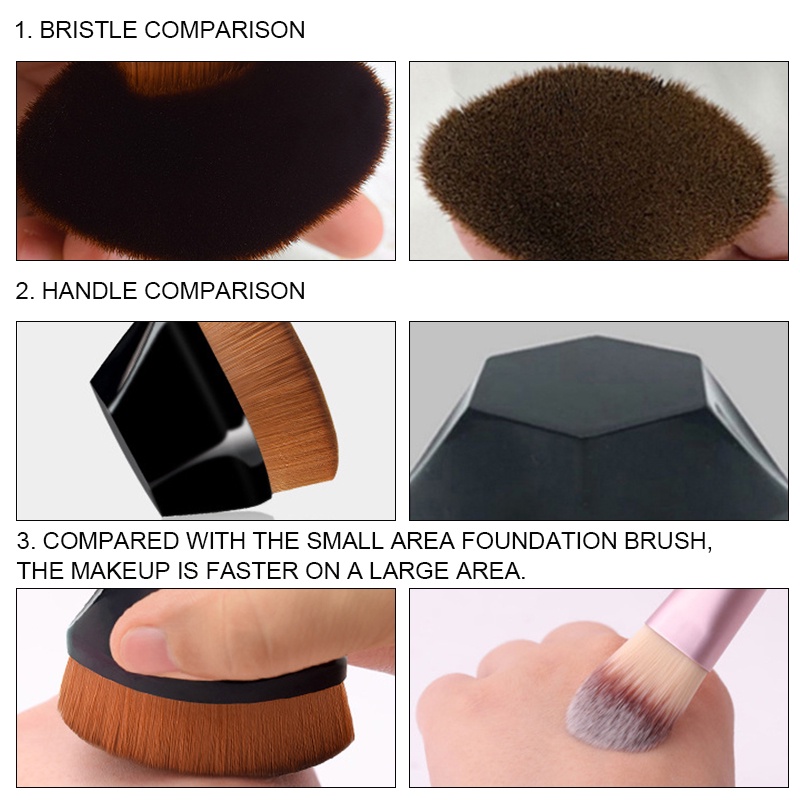 Makeup Brush Six Corner Foundation for Liquid Cosmetics Brushes SetBlush Brush Makeup Brush