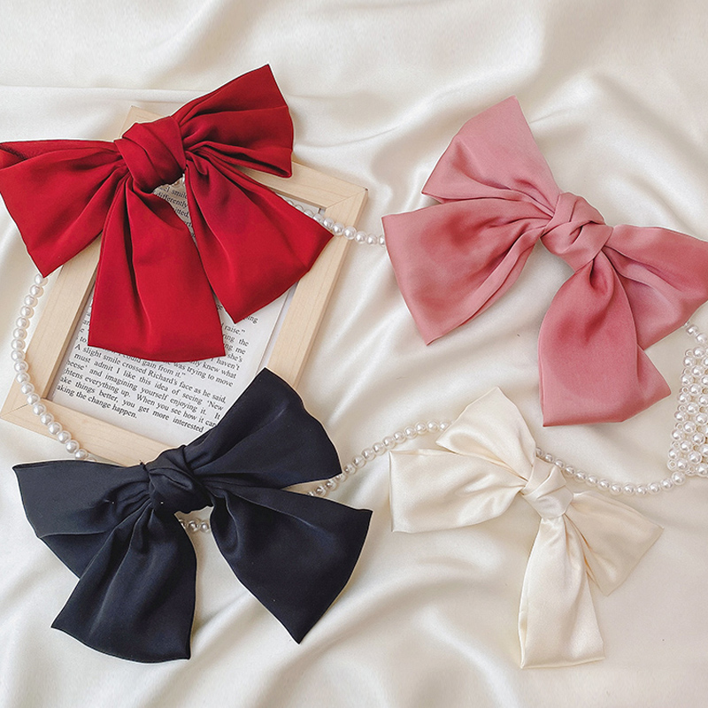 Kẹp tóc hình nơ lớn phong cách Nhật Bản dễ thương cho bé gái