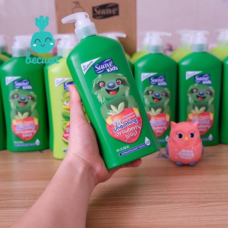 Sữa Tắm Gội Xả 3 In 1 Suave Kids 1.18L Với 2 Mùi Trái Cây