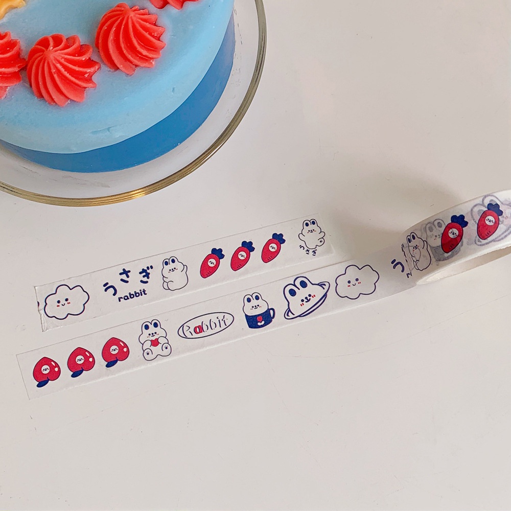 Băng keo giấy washi htnawgtnawga tiết trang trí sticker dán sổ và nhật ký đa năng cute