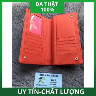 [ HÀNG CAO CẤP ] Ví Cầm Tay Da Thật Saffiano Dòng Da Ý Cao Cấp ❣ Ví Dài Unisex Bảo Hành 12 Tháng