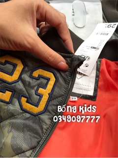 Áo Bomber Bé Trai Răn Ri Số 23 Tex