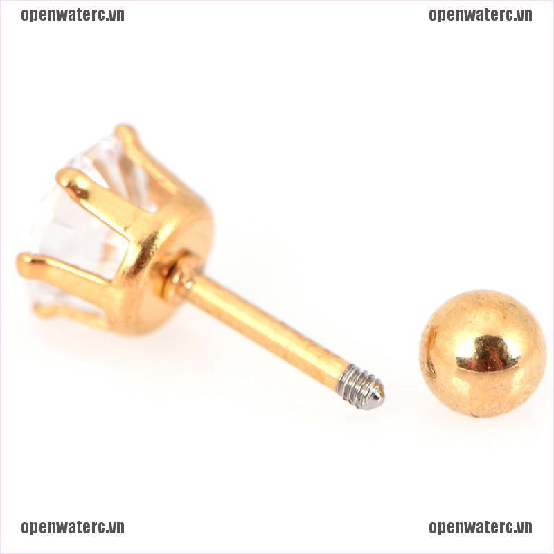 1 Đôi Khuyên Xỏ Tai Bằng Thép Titan Cao Cấp