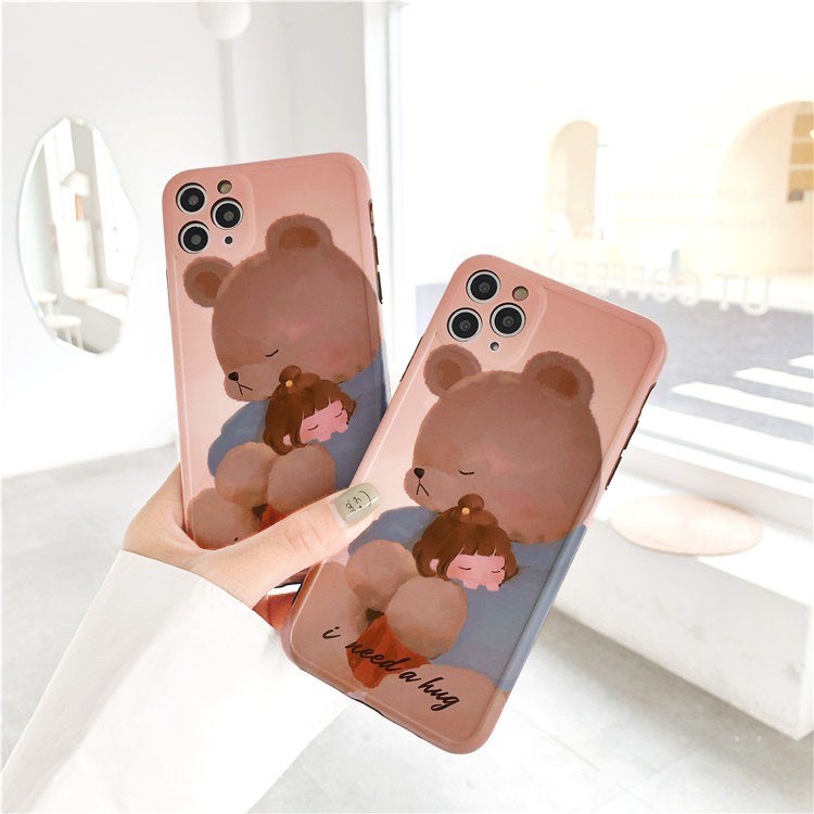 Ốp lưng iphone Hugging IMD dày dặn viền nổi 5/5s/6/6plus/6s/6splus/7/7plus/8/8plus/x/xr/xs/11/12/pro/max/plus/promax