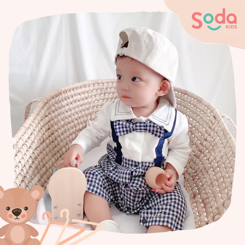 Bộ liền công tử nơ caro (Ảnh thật)