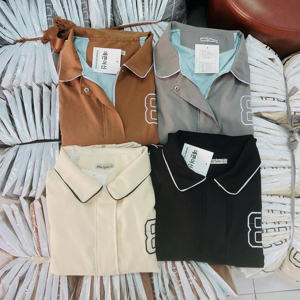 Áo Khoác Nữ KE8 Chất Vải Da Lộn Kiểu Dáng Sơ Mi Thanh Lịch Trẻ Trung Phong Cách Thời Trang Hàn Quốc
