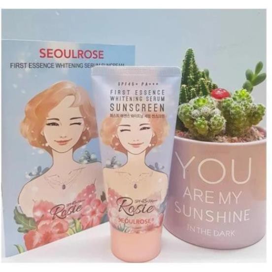 Kem chống nắng Rosie Seoul Rose First Essence Whitening Serum Sunscreen