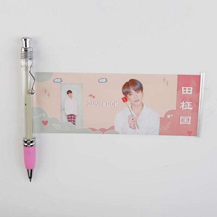 Sỉ 8k Bút kéo Answer bút kéo BTS đồ dùng học tập bút viết kéo hình idol Hàn Quốc dễ thương