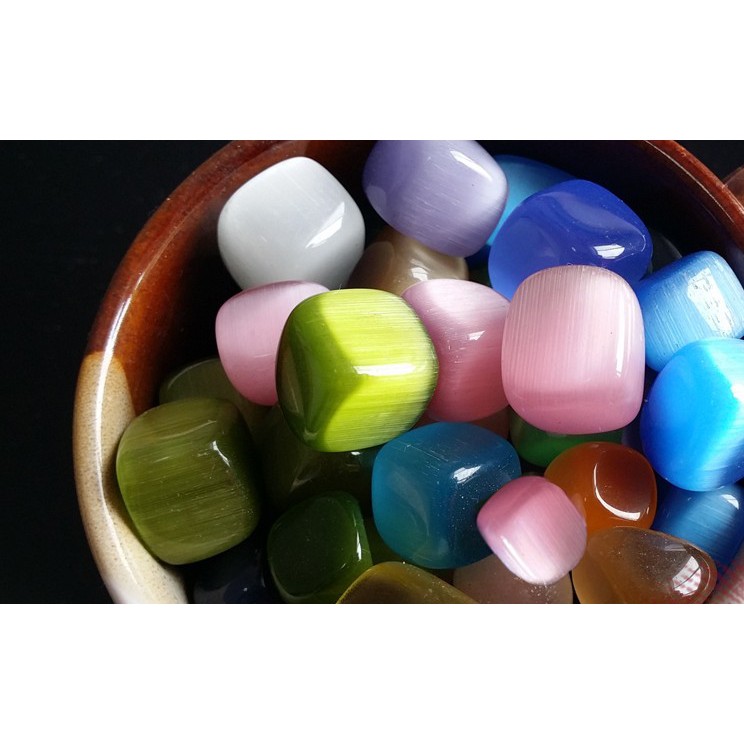 Viên đá thanh tẩy Opal Cat Eye D3 phong thủy chơi tarot | BigBuy360 - bigbuy360.vn