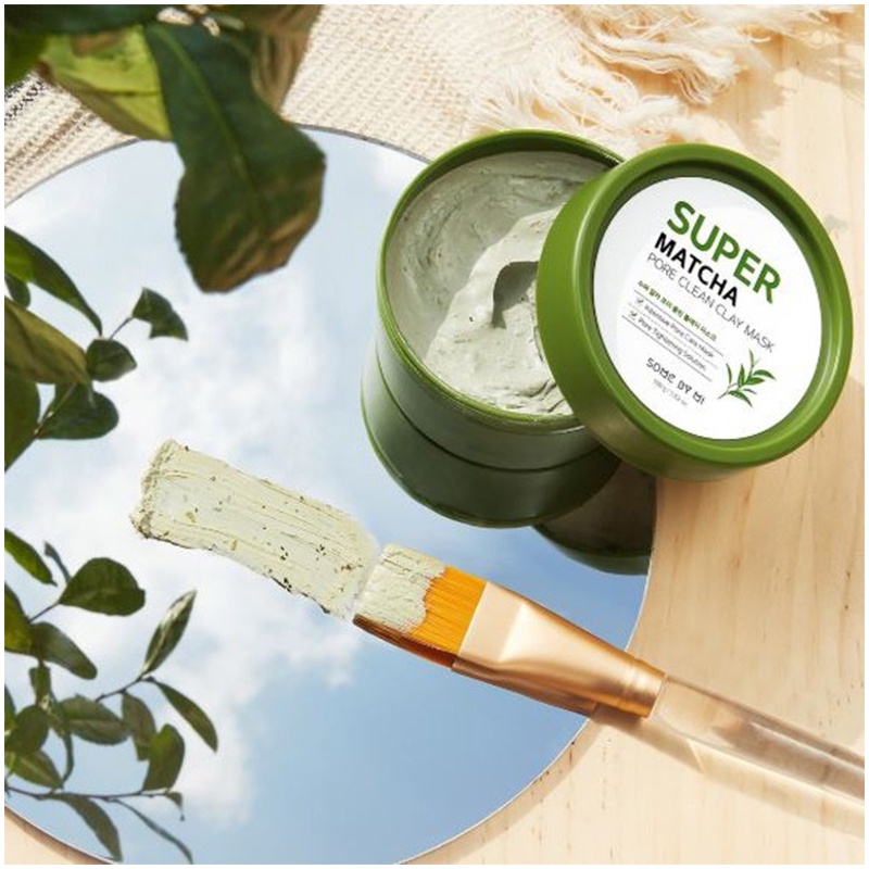 {XẢ KHO SỈ} Mặt Nạ Đất Sét Trà Xanh Dưỡng Da Some By Mi Super Matcha Pore Clean Clay Mask 100g