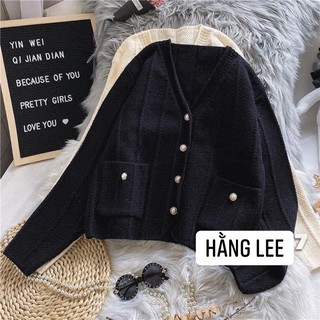 ( SẴN) ÁO KHOÁC LEN CÚC NGỌC CỔ V