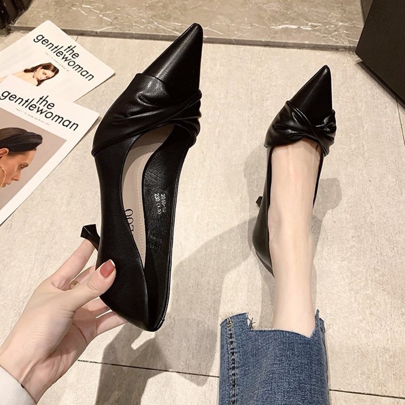 Giày cao gót IELGY mũi nhọn phong cách Hàn Quốc thời trang thanh lịch dành cho nữ