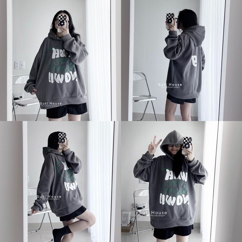 Áo Hoodie Nam Nữ Wish Số 9, Áo Mũ 2 Lớp Dày Dặn Form Tay Bồng