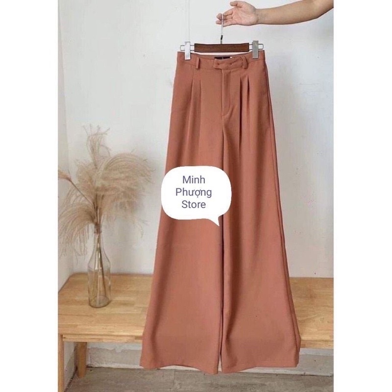 Quần ống rộng xếp ly dài trên 100cm cao cấp chất liệu viter loại 1 ôm eo cưc tôn dáng | BigBuy360 - bigbuy360.vn