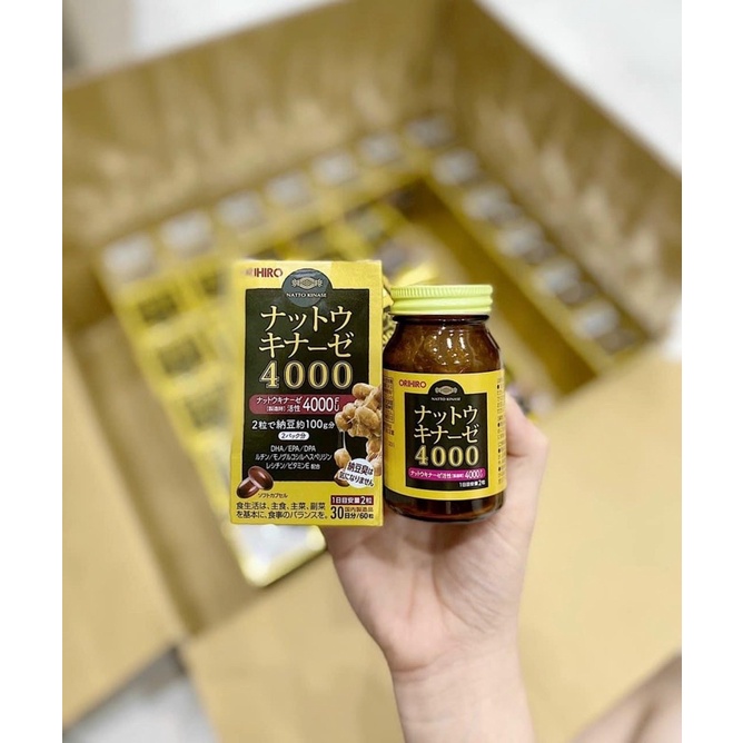 Viên hỗ trợ phòng chống đột quỵ 4000 FU Orihiro 60 viên  - Hàng chính hãng