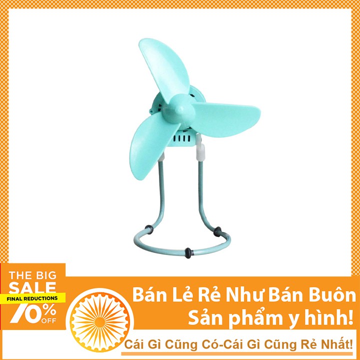 Cánh Quạt Con Cóc Mini 11Cm 3 Cánh Xanh