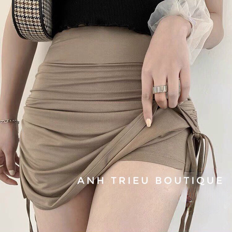Chân Váy Nhún Hông Rút Dây Cạp Cao Có Lót Trong Cao Cấp Nhất | BigBuy360 - bigbuy360.vn