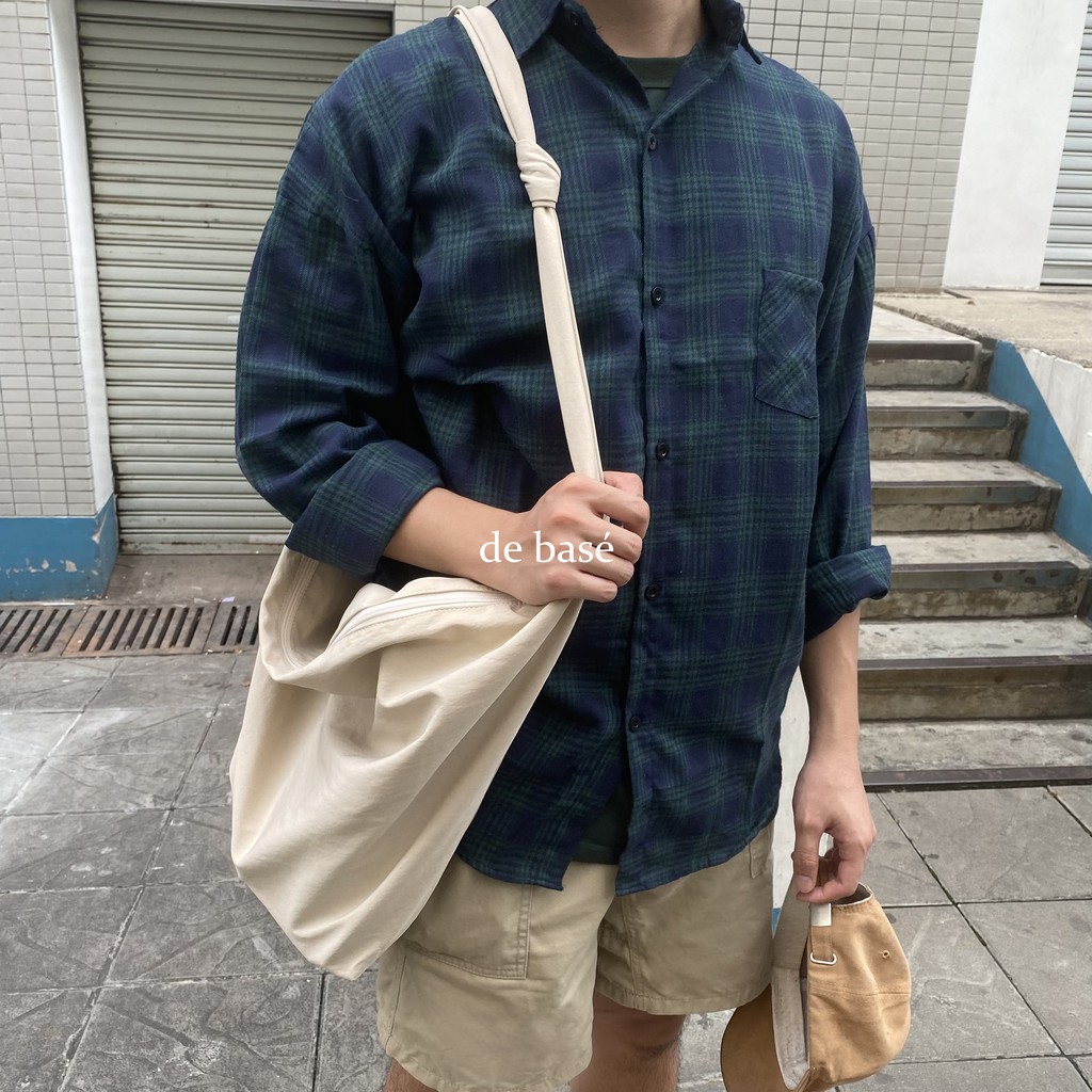 Ao sơ mi kẻ xanh-Striped Green Shirt - De Basé | BigBuy360 - bigbuy360.vn