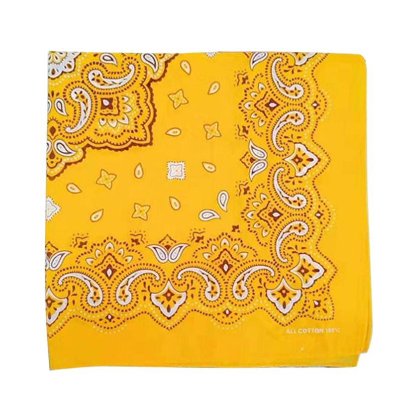 Khăn Trùm Đầu Bandana Bằng Cotton Màu Sắc Tươi Sáng Kích Thước 54x54cm Phong Cách Hiphop