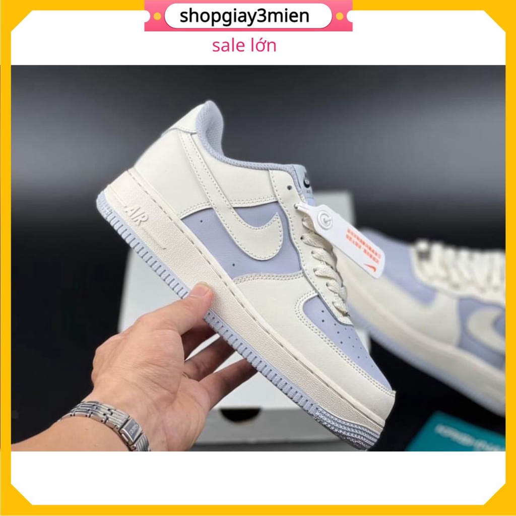 💕Shopgiay3mien💕Xin kính chào anh chịGiày nữ af1 xanh kem, Giày thể thao nữ trắng xanh kem hàng cao cấp full box bill bản