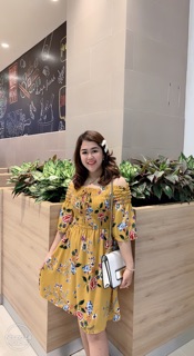 Đầm hoa trễ vai bigsize