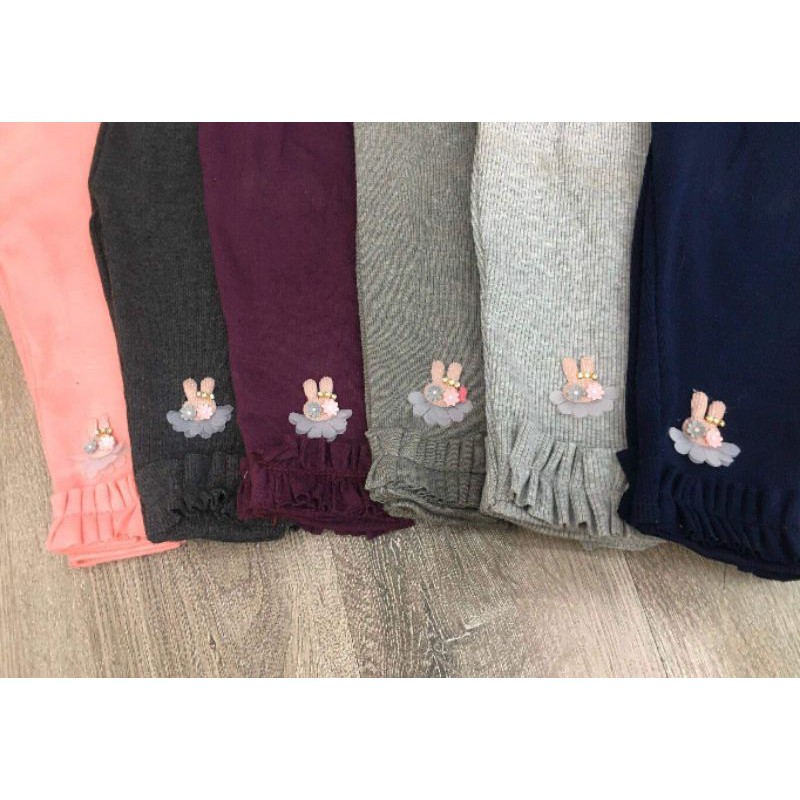 Quần legging mẫu thỏ siêu đẹp siêu xinh dành cho bé gái 1 tuổi đến 5 tuổi, chất đẹp