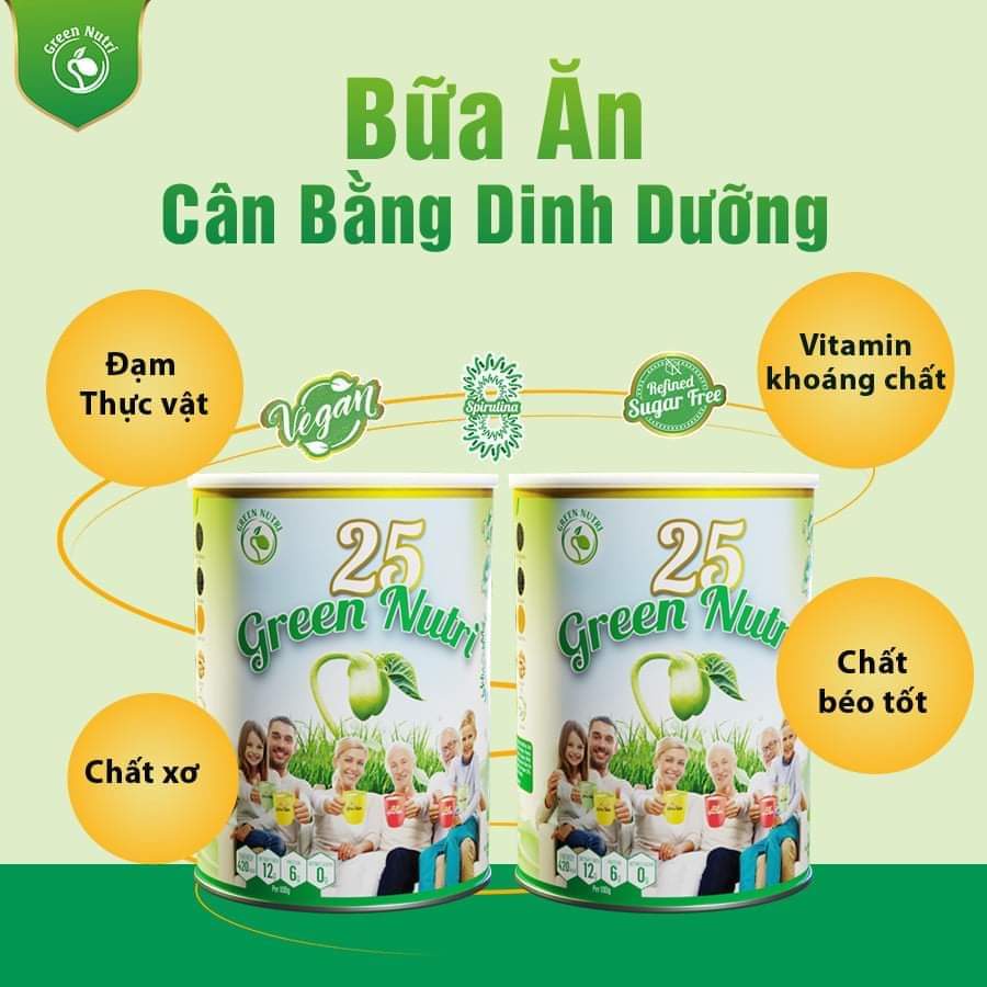 25 GREEN NUTRI Sữa Hạt Ngũ Cốc Dinh Dưỡng Lon 750g