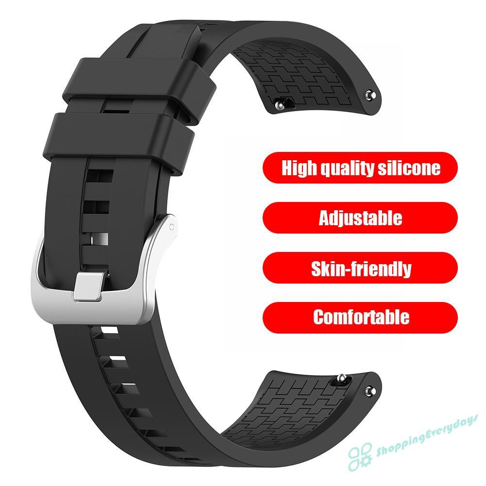 Dây đồng hồ đeo tay bằng silicon 22mm có khóa thép cho Amazfit GTR 47mm