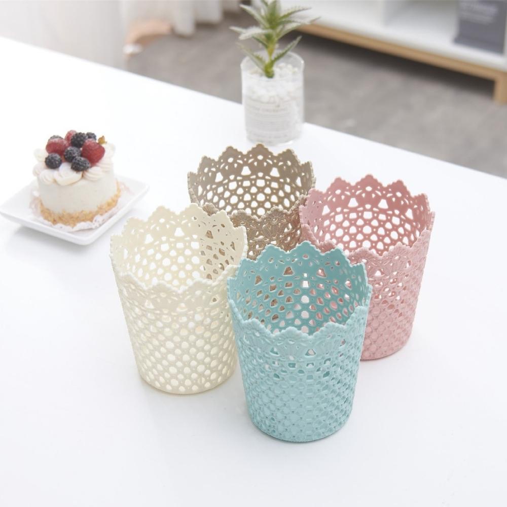 Lọ cắm bút Nhựa Giả mây Pison nhiều màu, khay đựng đồ đa năng cho góc làm việc gọn gàng - 1 cái
