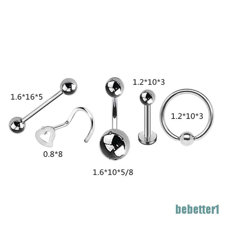 Bộ 1 Dụng Cụ Xỏ Khuyên Mũi / Mũi / Môi / Mũi Chuyên Nghiệp