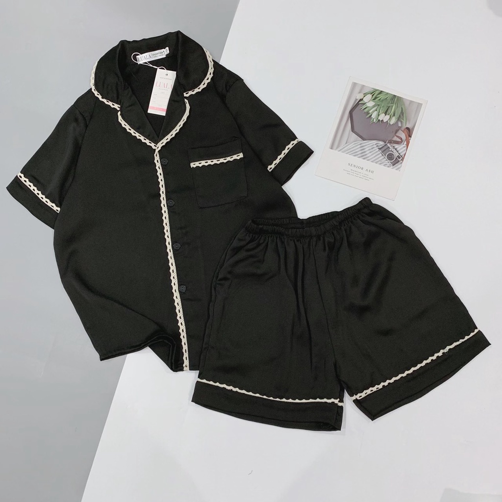 Bộ Đồ Ngủ Nữ Pijama Lụa Cộc Tay Quần Đùi Bilyy Shop BN005 | BigBuy360 - bigbuy360.vn