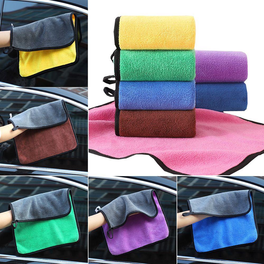 Bộ 3 Khăn Lau Xe Hơi Vải Lông Cừu San Hô Siêu Thấm Hút Nhanh Khô