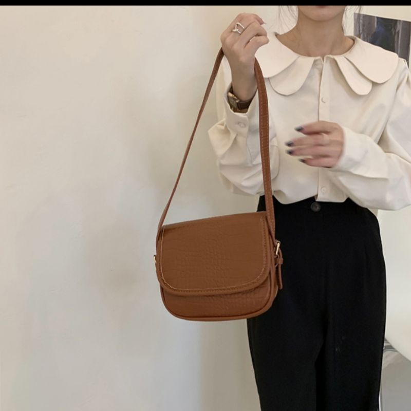 Áo sơ mi kiểu cổ sen hai lá vintage áo kiểu nữ