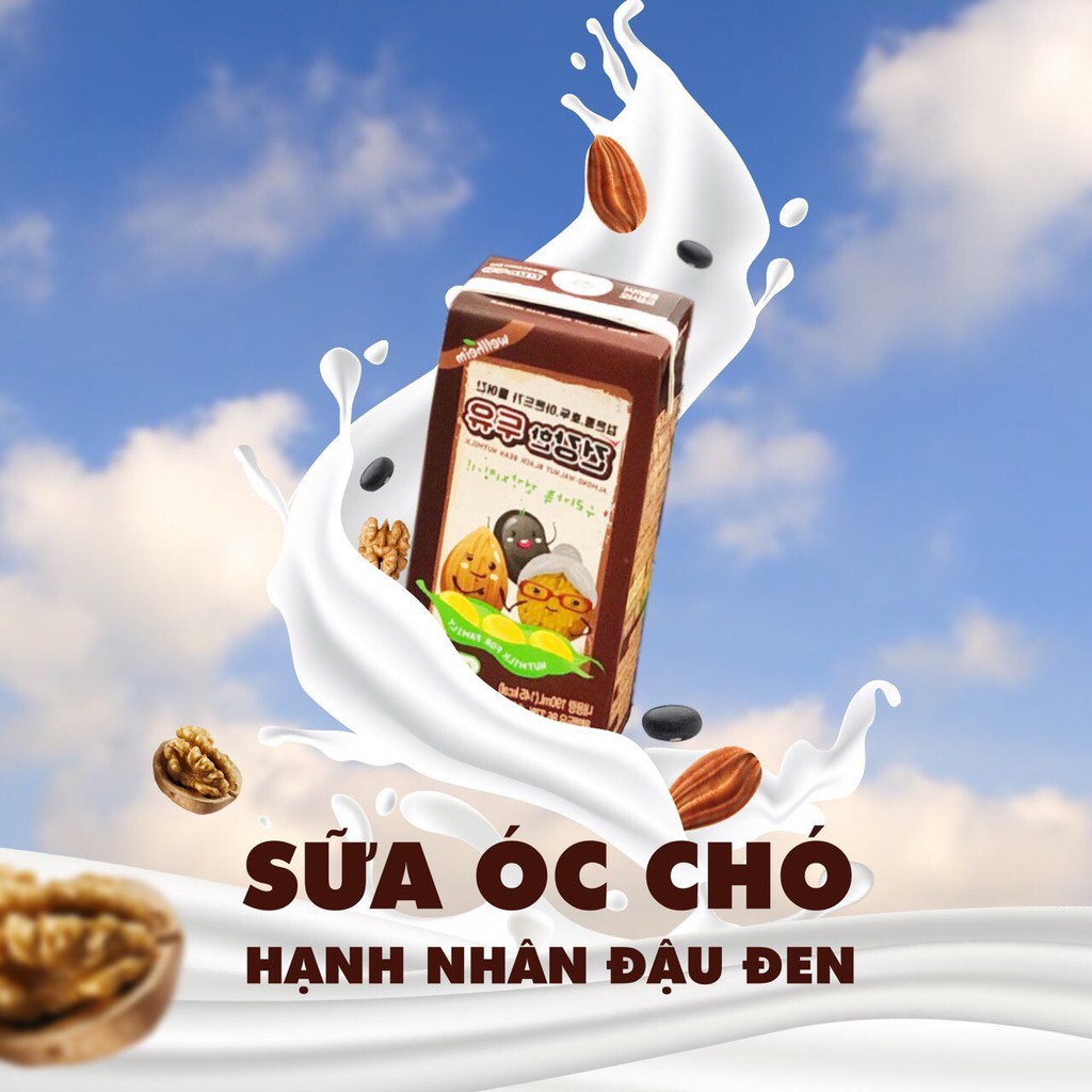 【GIÁ SẬP SÀN】Combo 3 Hộp Sữa Óc Chó Hạnh Nhân Đậu Đen Wellheim Hàn Quốc 190ml | BigBuy360 - bigbuy360.vn